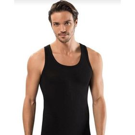 Erdem 1116 Likralı Askılı Siyah Erkek Atlet