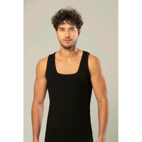 Erdem 1128 Kare Yaka Kaşkorse 6'lı Siyah Erkek Atlet