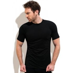 Erdem 1168 Penye 3'lü Paket Siyah Kapalı Yaka Erkek Fanila
