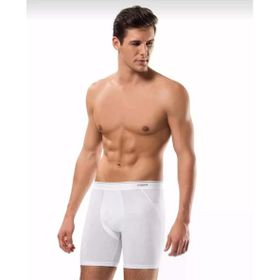Erdem 1470 Likralı Uzun 12 Adet Beyaz Erkek Boxer