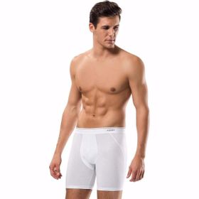 Erdem 1470 Likralı Uzun 3'lü Beyaz Erkek Boxer