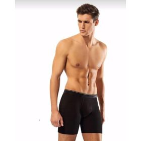 Erdem 1470 Likralı Uzun 3'lü Siyah Erkek Boxer