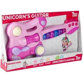 Erdem Oyuncak ER-207 Pembe Nini Baby Sesli Işıklı Eğitici Müzikli Gitar