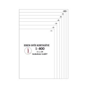 Eren 1-800- 80 gr A4 Numaralı Kağıt
