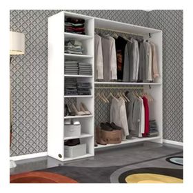 Erezoğulları 165x60x214 Beyaz Efsane Sürgülü Aynalı Beyaz Gardırop