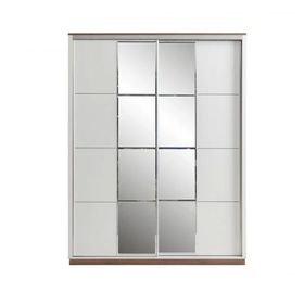 Erezoğulları 165x60x214 Beyaz Efsane Sürgülü Aynalı Beyaz Gardırop