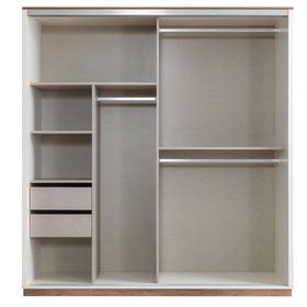 Erezoğulları 200x60x214 Beyaz Efsane Sürgülü Aynalı Gardırop