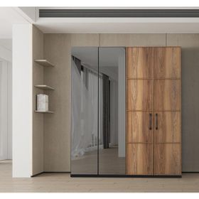 Erezoğulları Beyoğlu Modern Aynalı Ceviz Gardrop