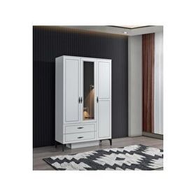 Erezoğulları Çizgi 3 Kapılı 2 Çekmeceli 120x47x200 CM Gardırop
