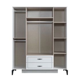 Erezoğulları Çizgi 4 Kapılı 2 Çekmeceli 160x55x200 CM Gardırop