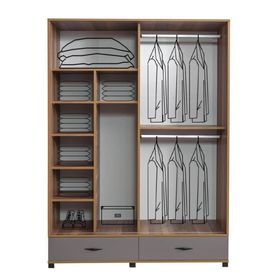 Erezoğulları Defne Sürgülü Aynalı Çekmeceli 150x60x200 CM Gardırop