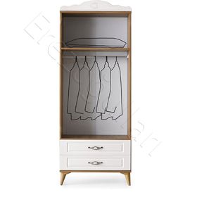 Erezoğulları Sahra 2 Kapılı 2 Çekmeceli Ekru Meşe 80X48X210CM Gardrop