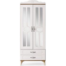 Erezoğulları Sahra 2 Kapılı 2 Çekmeceli Ekru Meşe 80X48X210CM Gardrop