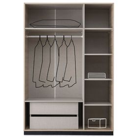 Erezoğulları Vega 3 Kapaklı Modern Aynalı 135x50x200 CM Gardrop
