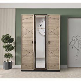 Erezoğulları Vega 3 Kapaklı Modern Aynalı 135x50x200 CM Gardrop