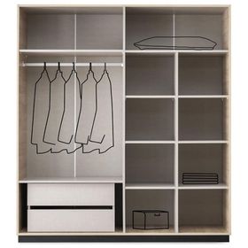 Erezoğulları Vega 4 Kapaklı Modern Aynalı 180x50x200 CM Gardrop