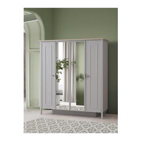 Erezoğulları Yakamoz Sis Gri 4 Kapaklı 173x56x201 CM Gardırop