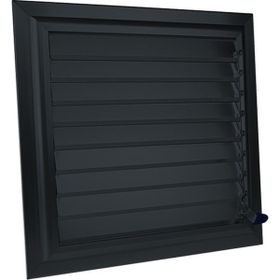 Erfur Siyah Aspiratörlü Fanlı Alüminyum Hareketli Yüzeysel 55x40 cm Banyo Wc Menfezi
