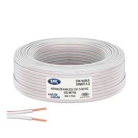 ERK Yerli Kordon 2x1.5 cm Beyaz 100 m Hoparlör Kablosu