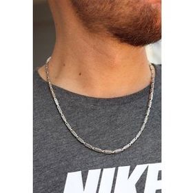 Erkek 925 Ayar Gümüş Oksitli Zincir Kolye