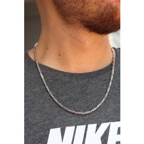 Erkek 925 Ayar Gümüş Oksitli Zincir Kolye