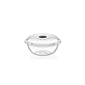 Erkoç E101 34 Cm 7.5 Lt Poly Time Şeffaf Kapaklı Leğen