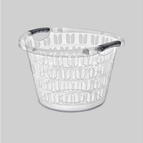 Erkoç Poly Time Plastik Yuvarlak Şeffaf Çamaşır Sepeti