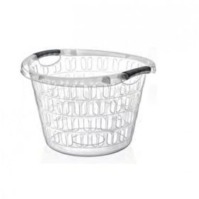 Erkoç Poly Time Plastik Yuvarlak Şeffaf Çamaşır Sepeti