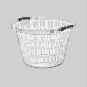 Erkoç Poly Time Plastik Yuvarlak Şeffaf Çamaşır Sepeti