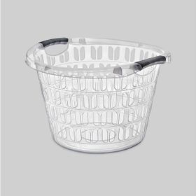 Erkoç Poly Time Plastik Yuvarlak Şeffaf Çamaşır Sepeti