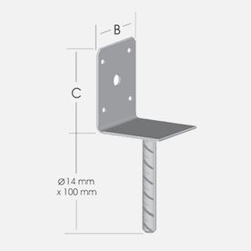 Ermo L Form Pergola Ayağı