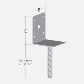Ermo L Form Pergola Ayağı