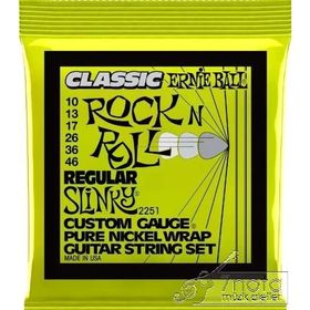 Ernie Ball P02251 10-46 Regular Slinky Classic Rock N Roll Pure Nickel Wrap Elektro Gitar Teli