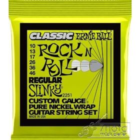 Ernie Ball P02251 10-46 Regular Slinky Classic Rock N Roll Pure Nickel Wrap Elektro Gitar Teli