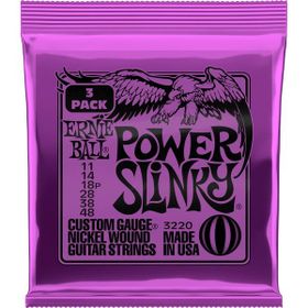 Ernie Ball P03220 Power Slinky Elektro 3'lü Gitar Tel Seti