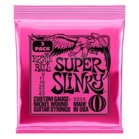 Ernie Ball P03223 Super Slinky 3'lü Elektro Tel Set