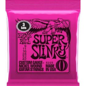 Ernie Ball P03223 Super Slinky 3'lü Elektro Tel Set