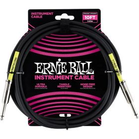 Ernie Ball P06048 10FT 3 m Düz Siyah Enstrüman Kablosu