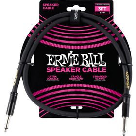 Ernie Ball P06071 3FT 0,91 m Düz Siyah Kabin Kablosu