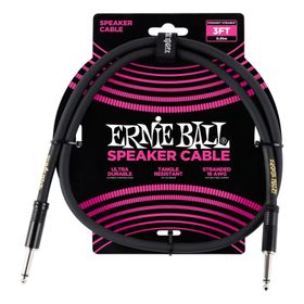 Ernie Ball P06071 3FT 0,91 m Düz Siyah Kabin Kablosu