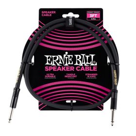 Ernie Ball P06071 3FT 0,91 m Düz Siyah Kabin Kablosu