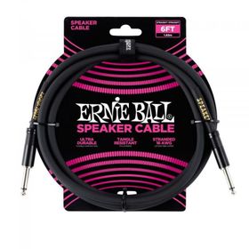 Ernie Ball P06072 6FT 1.80 m Siyah Düz Kabin Kablosu