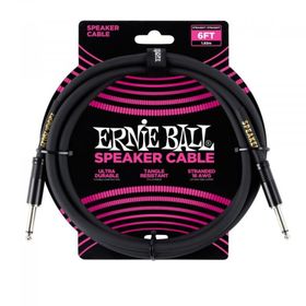 Ernie Ball P06072 6FT 1.80 m Siyah Düz Kabin Kablosu
