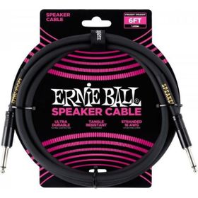 Ernie Ball P06072 6FT 1.80 m Siyah Düz Kabin Kablosu
