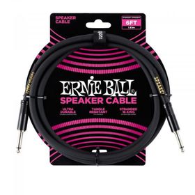 Ernie Ball P06072 6FT 1.80 m Siyah Düz Kabin Kablosu