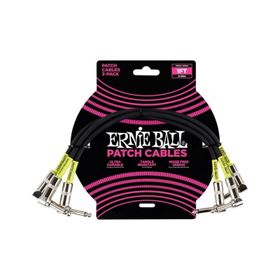 Ernie Ball P06075 1FT 3'lü Paket Siyah Kablo