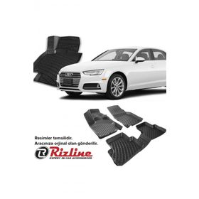 Eroglu Audi A4 2015 Sonrasi Uyumlu 5 Parça 3D Havuzlu Oto Paspas Seti