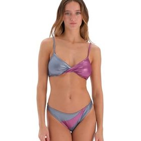 Eros 24SW85026EST Takçık Kaplı Sabit Askılı Fuşya Gri Bikini