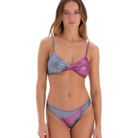 Eros 24SW85026EST Takçık Kaplı Sabit Askılı Fuşya Gri Bikini