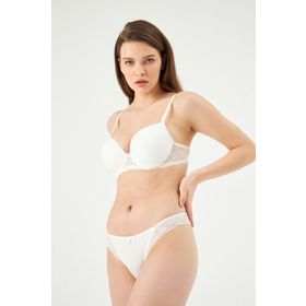 Eros 812 Ekru Kadın Yarı Push-Up Yarı Destekli Sütyen Takım